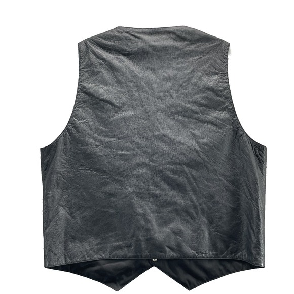 Genuine Leather Vest Men's 4X Motorcycle Biker Western Cowboy Riding 90's Rodeo - Picture 2 of 9